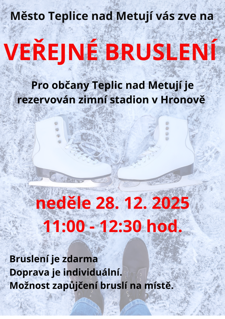 veřejné bruslení na zimním stadionu