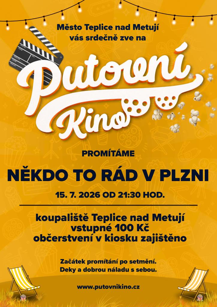 promítání filmu na koupališti