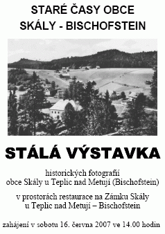 Výstava - Staré časy obce Skály